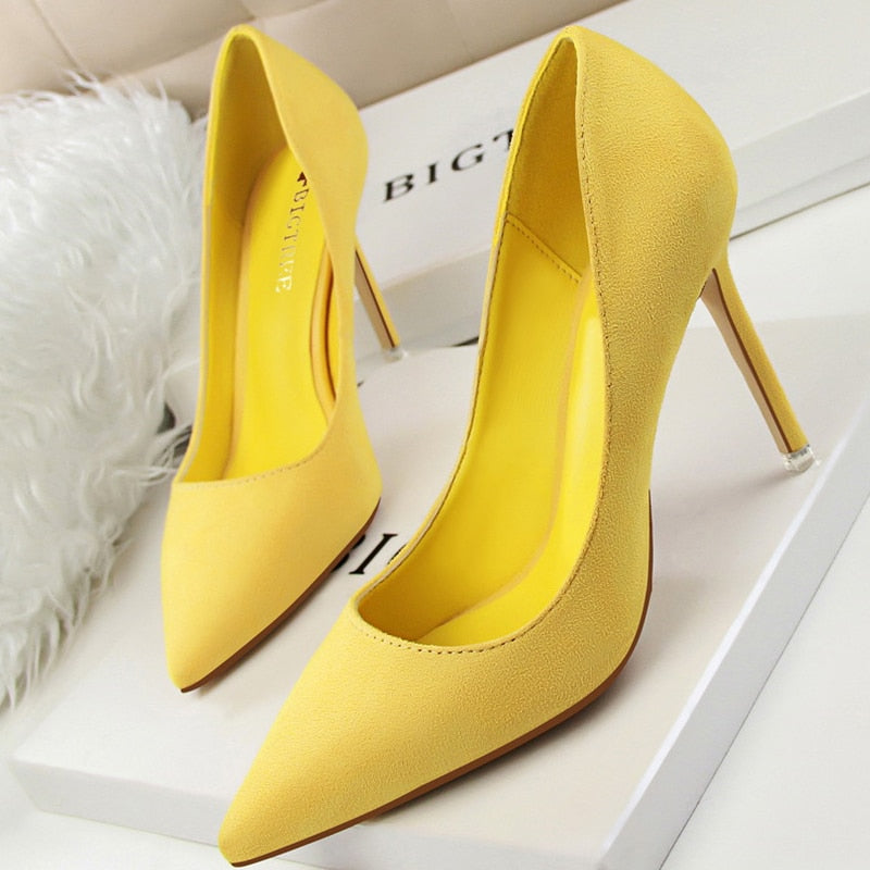 Shoes Women Pumps Fashion High Heels Casual Pointed Toe