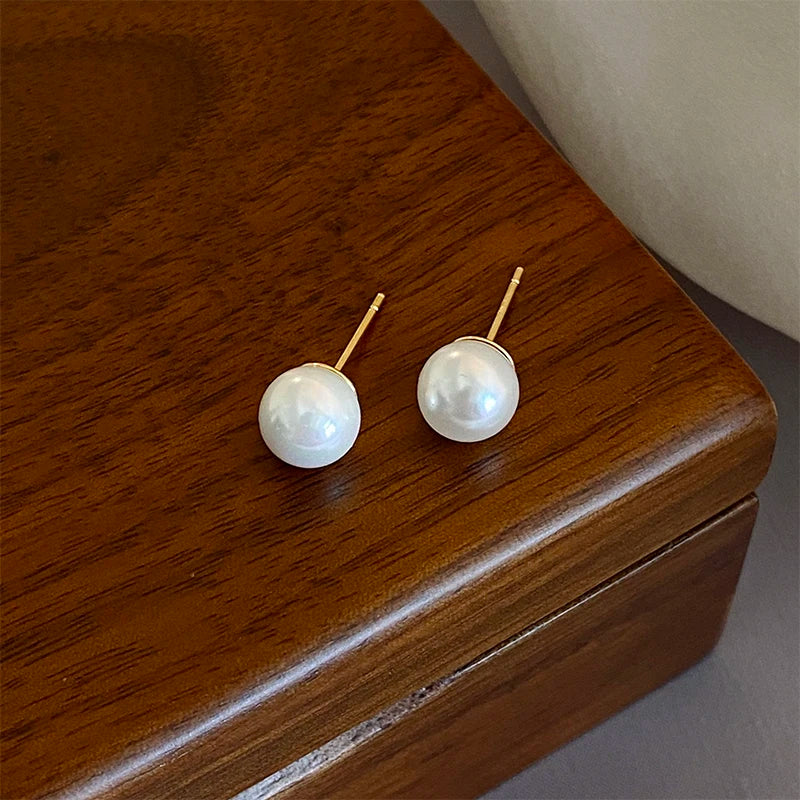 Wearing Set Minimalist Multicolor Pearl Earrings