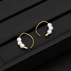 Cute Pearl Stud Earrings For Women Creative Design Simple