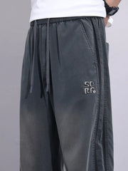 Brand Clothing Summer Thin Fabric Jeans Men Loose Wide Leg Pants