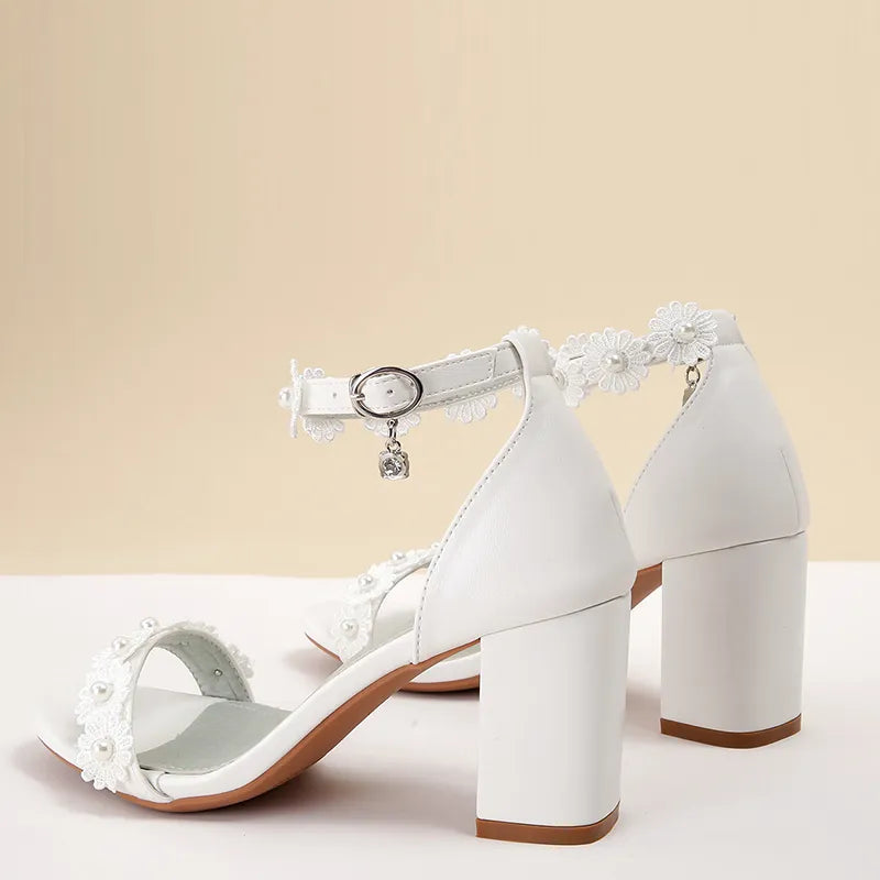 Women's Sandals Wedding Shoes Block Heel Pumps