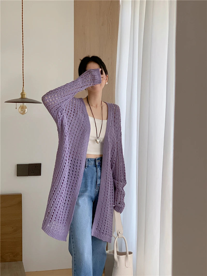 Vintage Elegant Fashion Oversized Knitting Cardigans