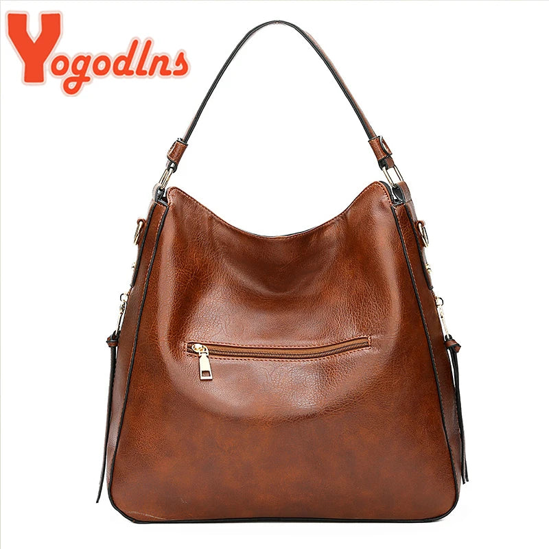 Women Handbag Soft Leather Hobos Crossbody Messenger Bag Vintage