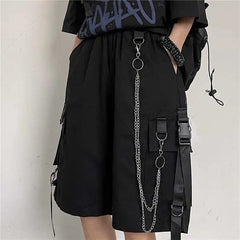 Summer Casual Cargo Pants Shorts Men's Loose Sports Pants Wide-leg