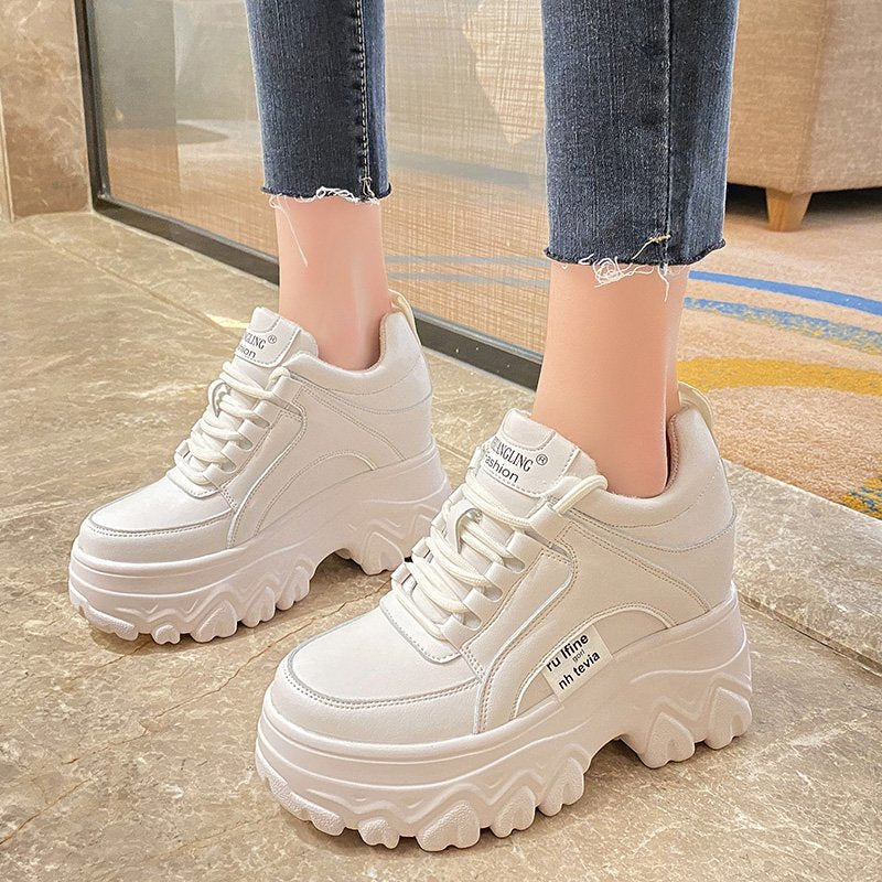 Women Platform Sneakers Warm Fur Plush Insole Ankle Boots