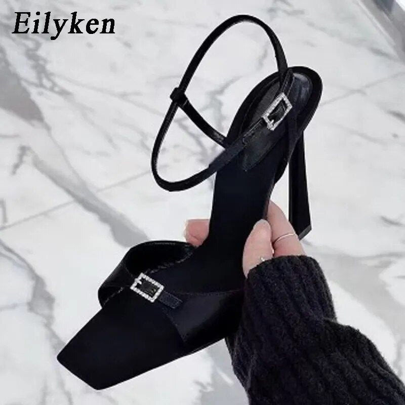 Design Buckle Strap Modern Sandals Fashion High Heels