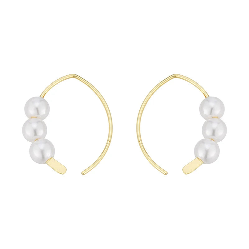 Cute Pearl Stud Earrings For Women Creative Design Simple