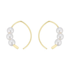 Cute Pearl Stud Earrings For Women Creative Design Simple