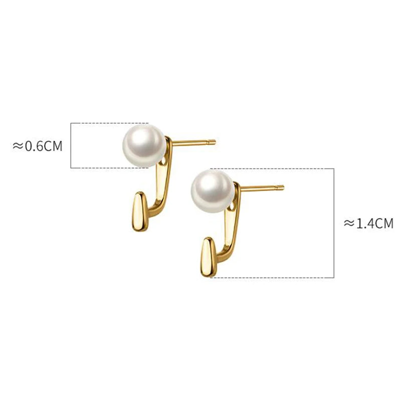 Trend Statement Synthetic Pearl Ear Hook Earring Jewelry