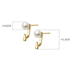 Trend Statement Synthetic Pearl Ear Hook Earring Jewelry