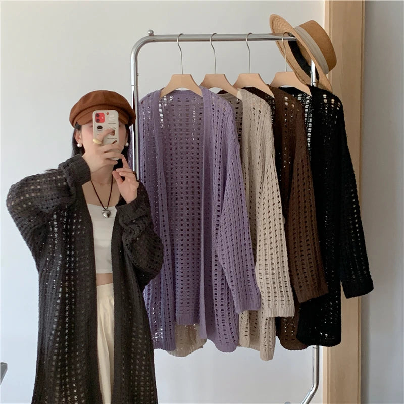 Vintage Elegant Fashion Oversized Knitting Cardigans