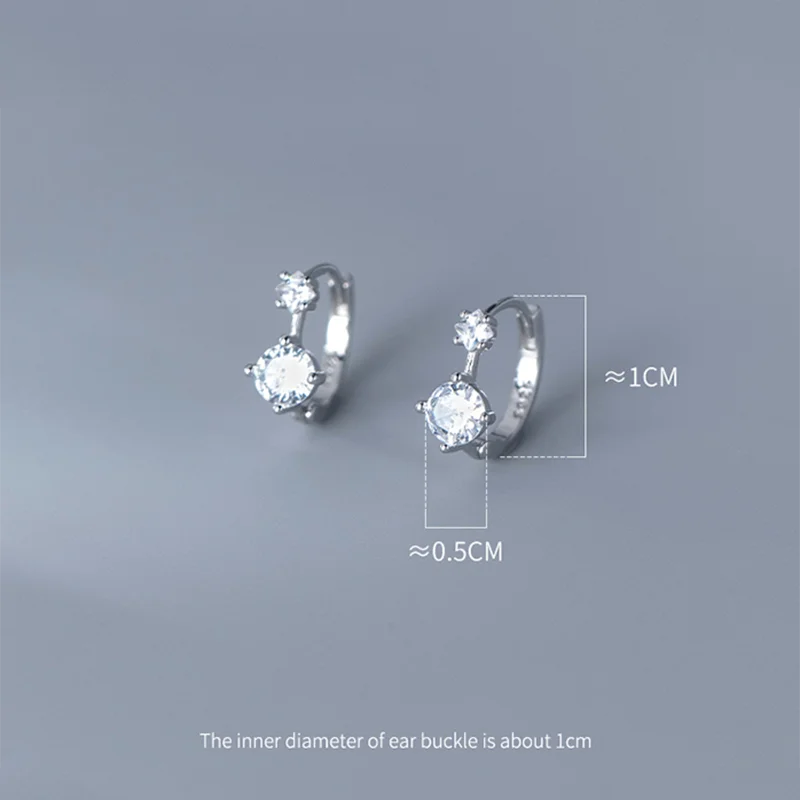 Zircon Huggies Piercing Hoop Earrings Chic Jewelry