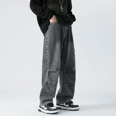 Men's Denim Wide-leg Pants Baggy Cargo Jeans High Street