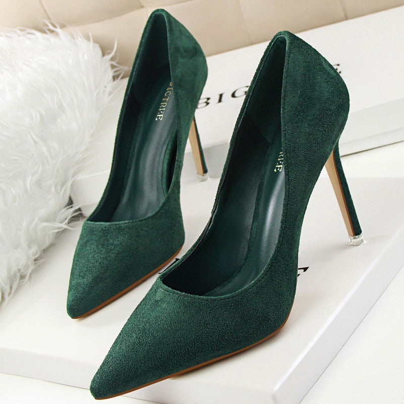 Shoes Women Pumps Fashion High Heels Casual Pointed Toe