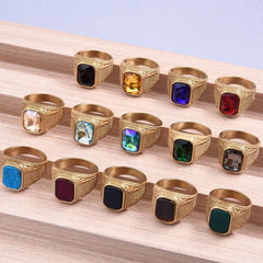 Gemstone Styles Rings Classic Fashion Trend Jewelry