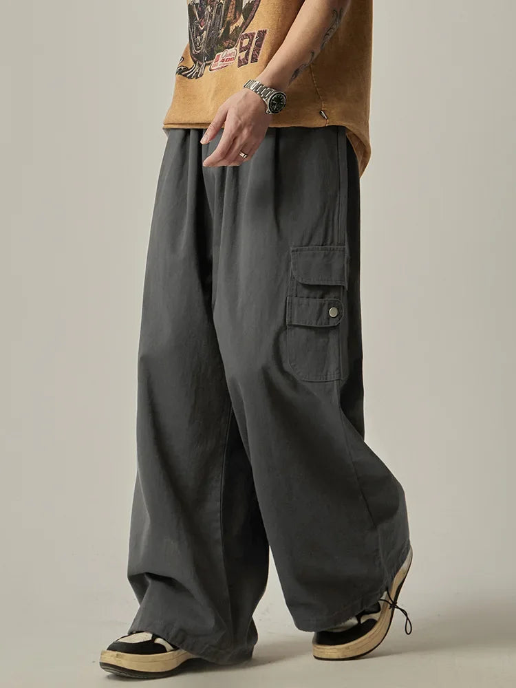 Baggy Cargo Pants Men Oversize Wide Leg Cargo Trousers