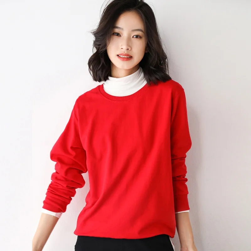 Women Sweatshirt Multi-colors Fashion O-neck Sweatshirts