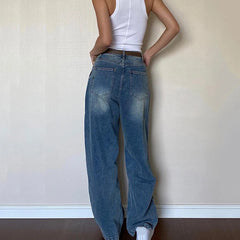 Baggy Jeans Women Grunge Y2K High Waist Wide Leg Denim