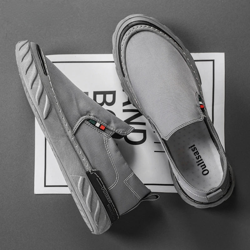 Canvas Loafers Ice silk Casual Shoes Walking Footwear