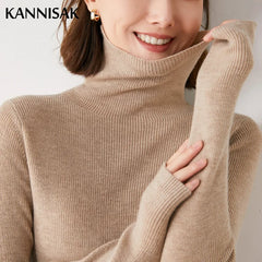 Fashion Turtleneck Sweater Clothes Pullover Shirt Office