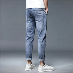 Men's Ankle Length Jeans Streetwear Design Denim Pants