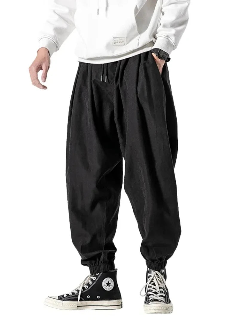 Style Casual Pants Mens Fashion Black Pants Hip Hop Streetwear