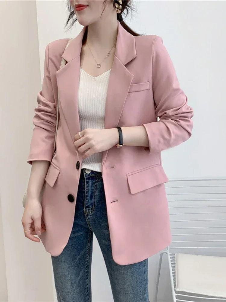 Chic Office Lady Blazers for Women Jacket Ladies Outerwear