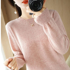 Women Sweater O-neck Basic Pullover Casual Pulls Jumpers