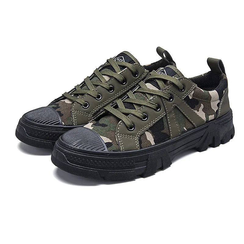 Canvas Sneakers Sport Shoes Men Lace-Up Walking Style