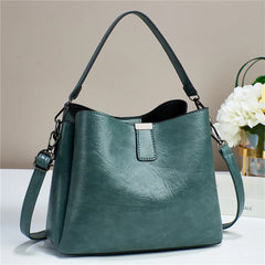 Fashion Bucket Pu Leather Handbags Vintage Shoulder Bags