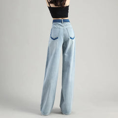 Streetwear Vintage Blue Trend Loose Jeans High Waist