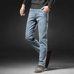 Winter Thickened Warm Jeans Vintage Brand Classic Retro Youth Fashion