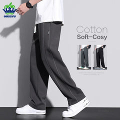 Clothing Men's Knitted Pants Wear Straight Jogger Casual Trousers