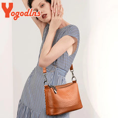 Vintage Crocodile Pattern Crossbody PU Leather Shoulder Bag