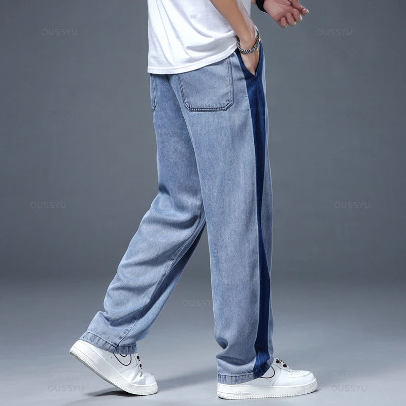 Streetwear Baggy Jeans Men Fashion Straight Wide Pants