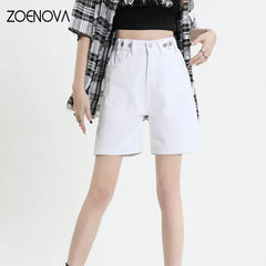 Fashion High Waist Five Point Shorts Four Colors