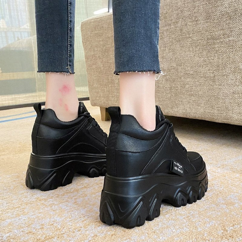 Women Platform Sneakers Warm Fur Plush Insole Ankle Boots