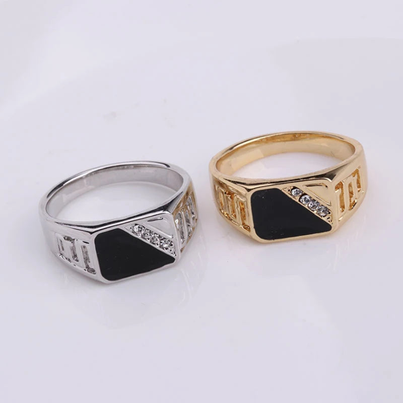 Classic Size Jewelry Color Black Male Finger Titanium Stainless Ring