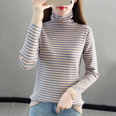 Striped Turtleneck Sweaters Knitted Jumpers Casual