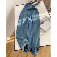 Jumpsuits Women Streetwear Denim Overalls Vintage Casual Wide Leg