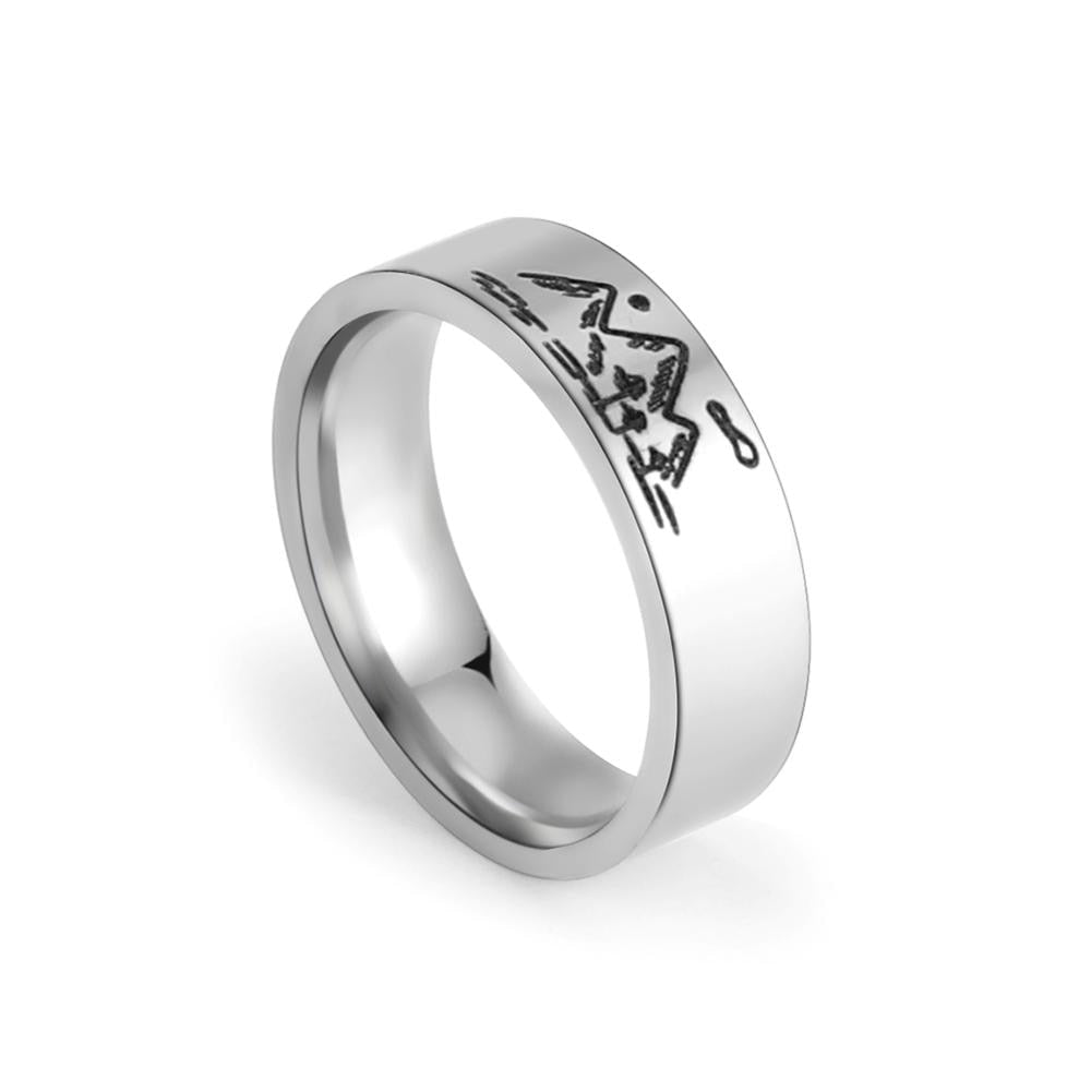 Fashion Simple Stainless Steel Ring Casual