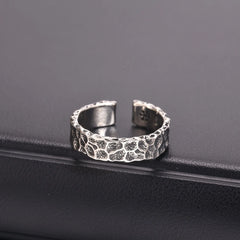 Vintage Surface Finish Ring for Men Open Finger Band