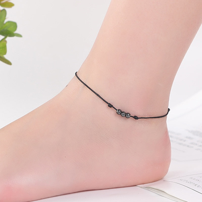 Beads Anklet for Men Women Simple Handmade