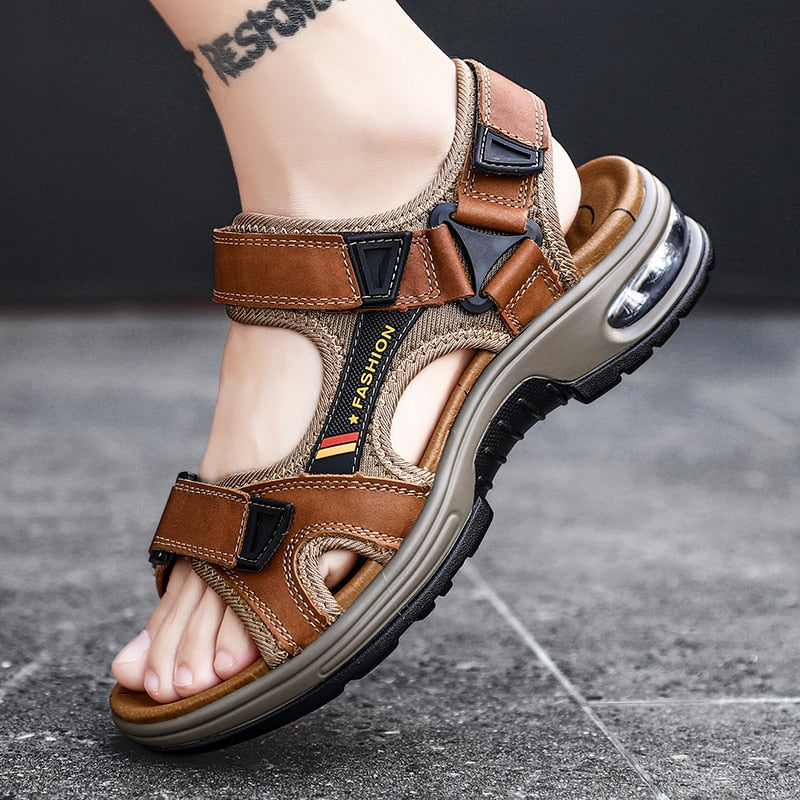 Sandals Men Gladiator Beach Sandals Soft Comfortable Outdoors Wading Shoes