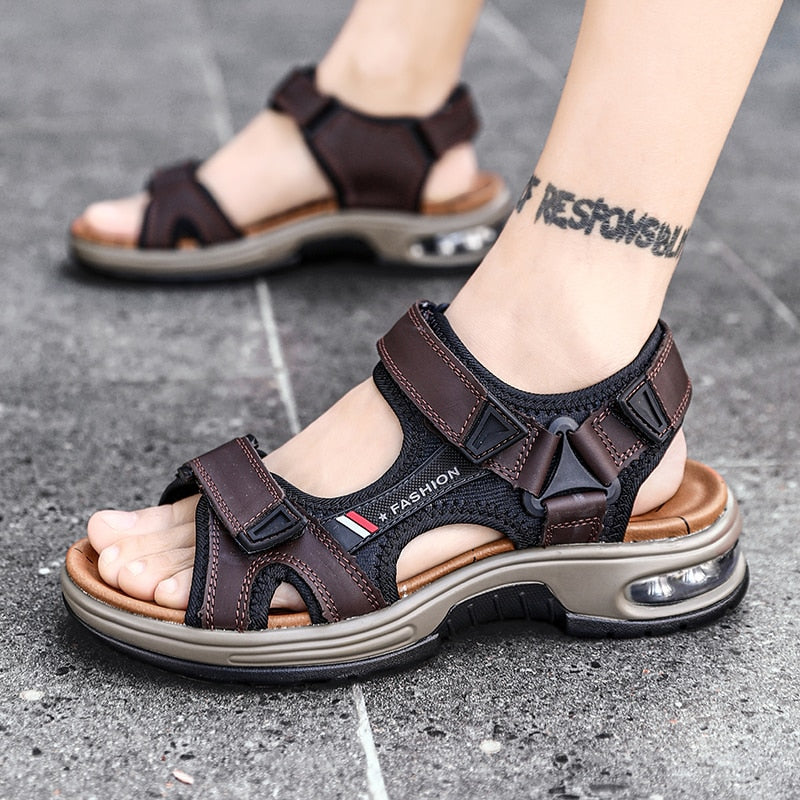 Sandals Men Gladiator Beach Sandals Soft Comfortable Outdoors Wading Shoes