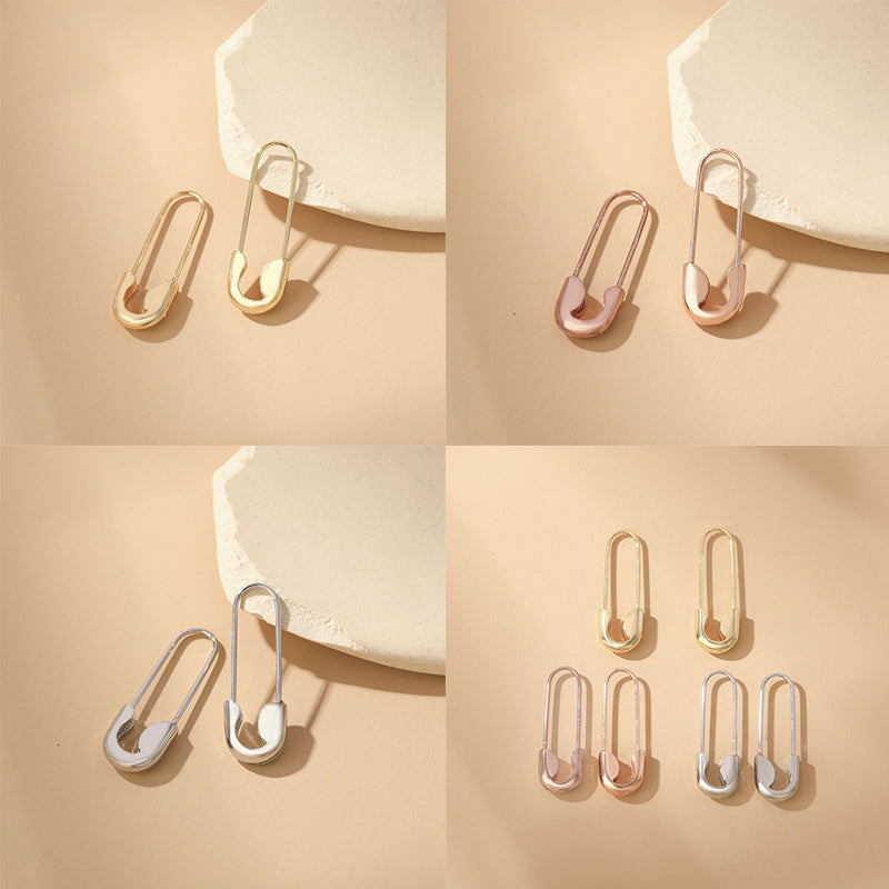 Minimalist Paperclip U-shape Stainless Steel Small Stud Earrings