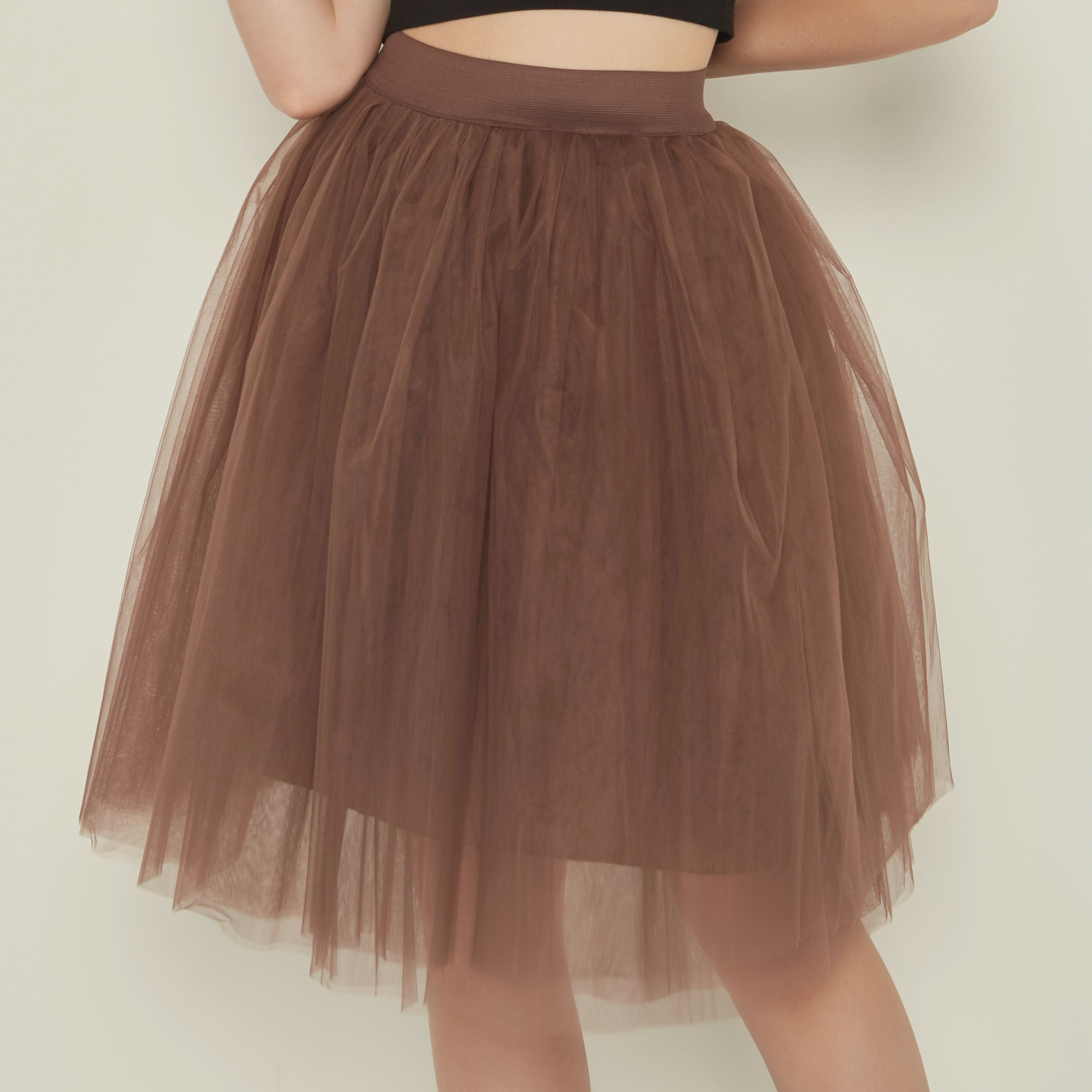 5 Layers Fashion Tulle Skirt Pleated TUTU Skirts Midi Skirt