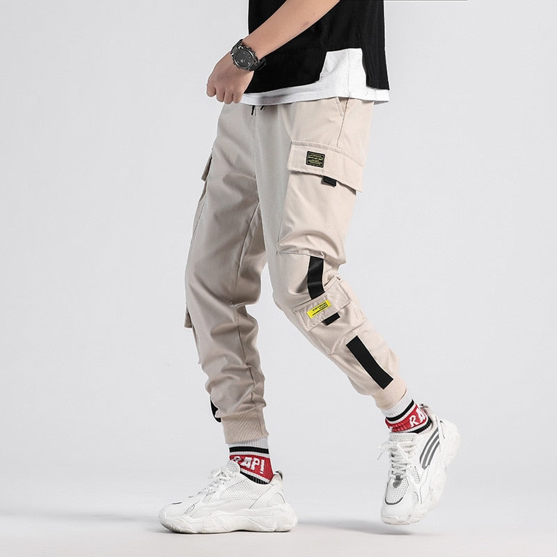 Hip Hop Pants Men Streetwear Punk Trousers Pant Pockets Joggers