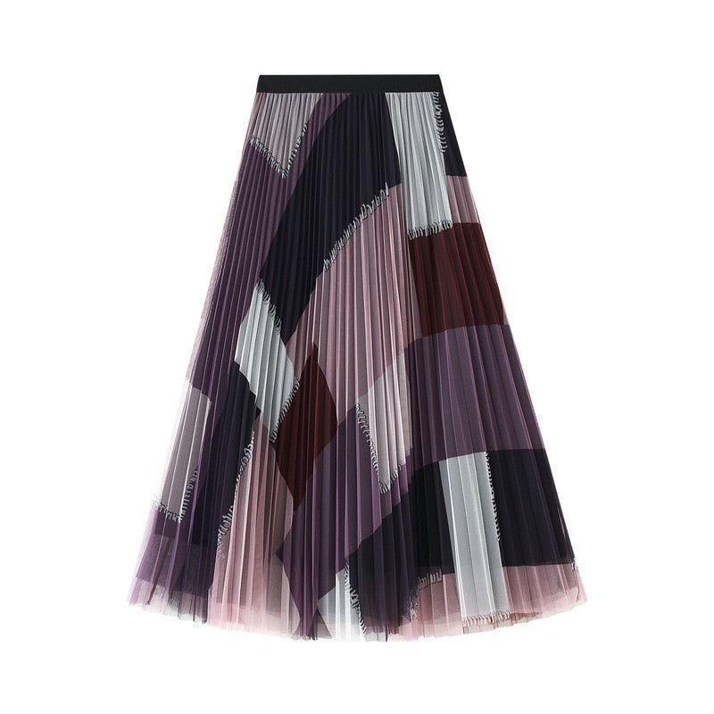 Style Geometric Print Y2K Skirt