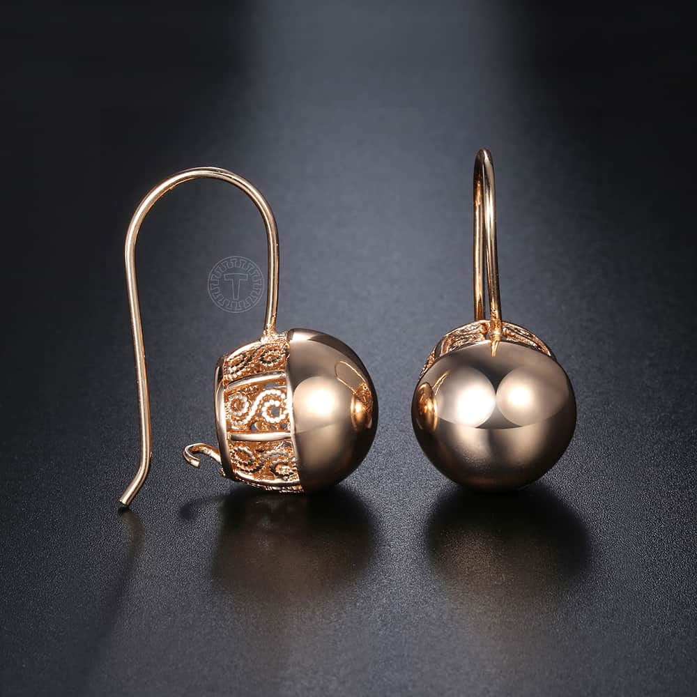 Rose Gold Color Drop Earrings Jewelry Earrings